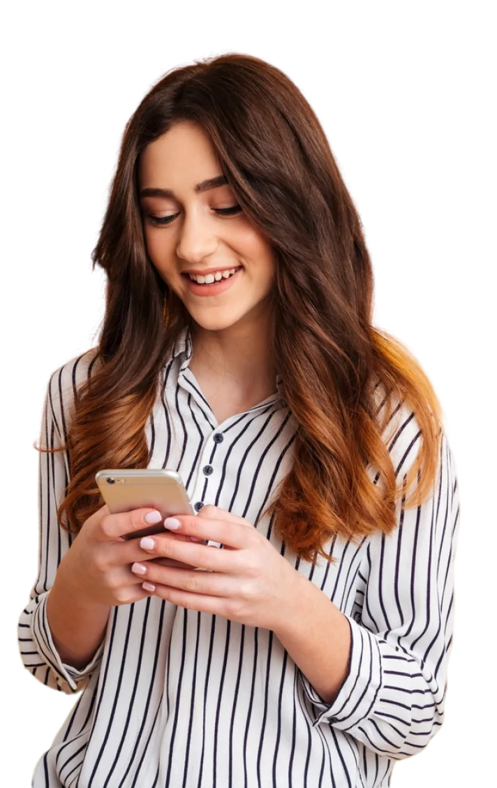 Customer using the app